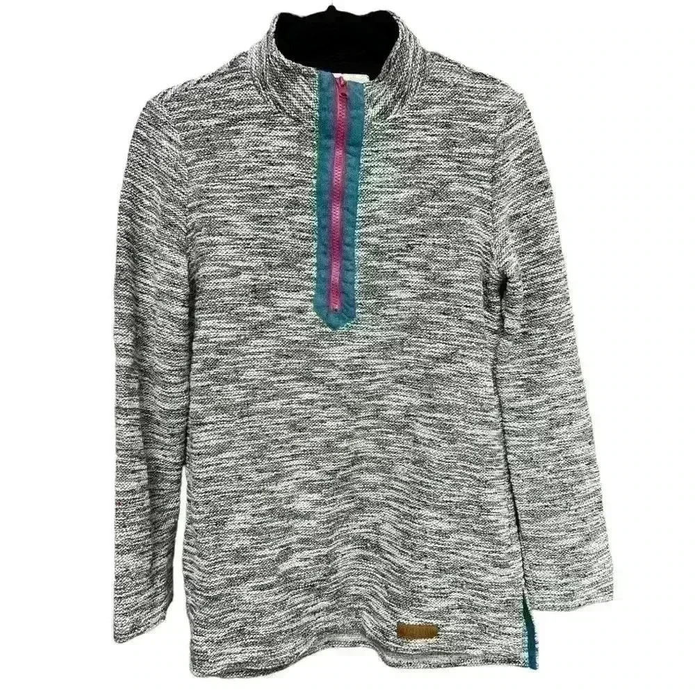 Slub knit boucle 1/4 zip jacket size S